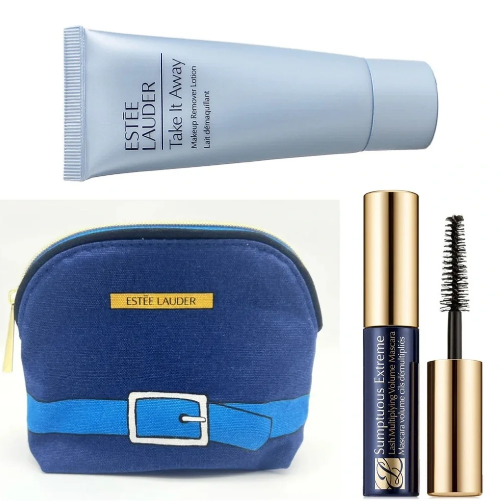 Estée Lauder Makeup Pouch / Take it Away Mini / Mini Mascara Bundle NEW